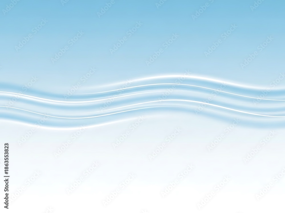 Fototapeta premium Sweeping waves of white mist gently rise against a serene blue sky