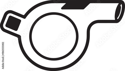 Whistle Line Art, Coloring Book Page Line Art Drawing, Vector and Illustration