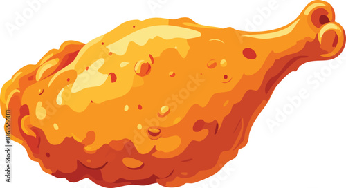 vector illustration of an orange chicken
