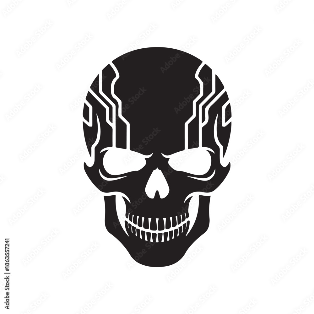 Obraz premium Cyber skull (1).eps