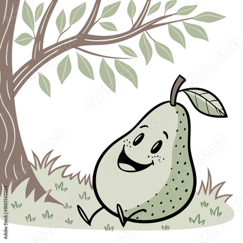 vector illustration of pear