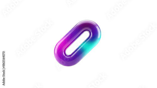 3D Render of a Gradient Link Shape