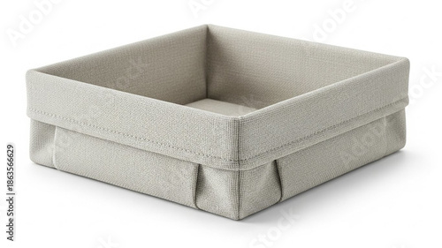 Small Fabric Drawer Organizer Bin – Foldable Canvas Storage Box for Closet, Nursery, and Desk Organization – Neutral Beige Soft Storage Basket