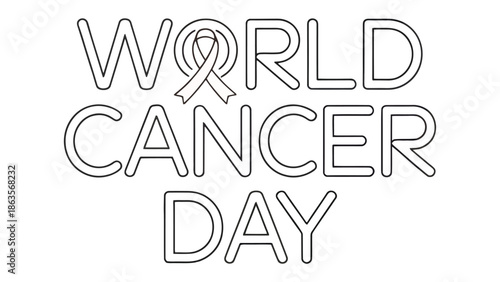World Cancer Day: A symbol of solidarity and awareness, representing the global fight against cancer and promoting the message of early detection and support.