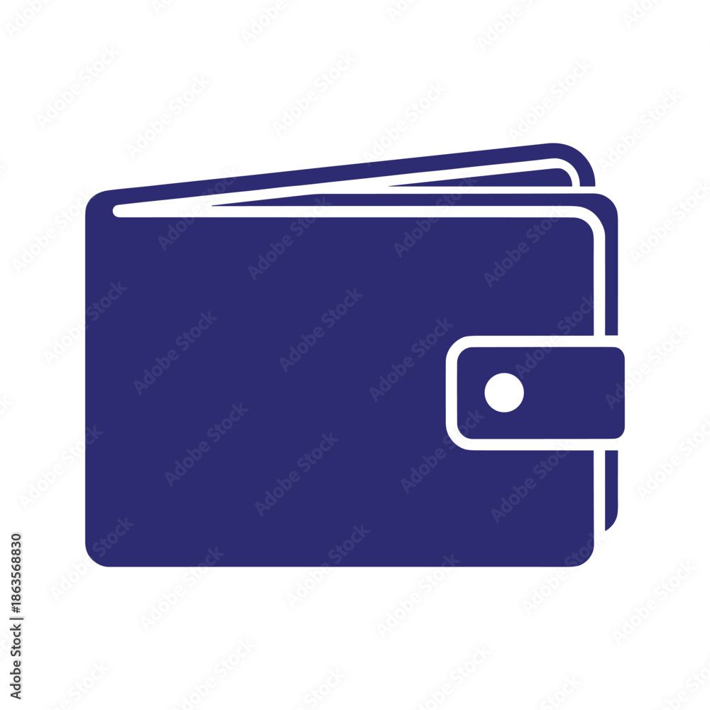 Obraz premium Dark Blue Wallet Icon
