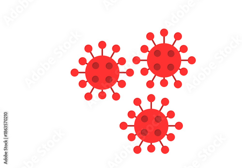 Virus and Bacteria Icons, Vector Illustration of Infectious Disease Cells
