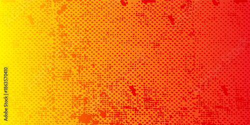 Blue red yellow gradient grainy background, blurred colors noise textured banner design,