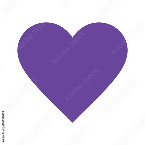 Purple Heart Vector Illustration