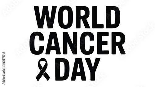 World Cancer Day Awareness: A stark, powerful image of solidarity and hope, the image carries the message of World Cancer Day, advocating awareness and support for the fight against cancer.