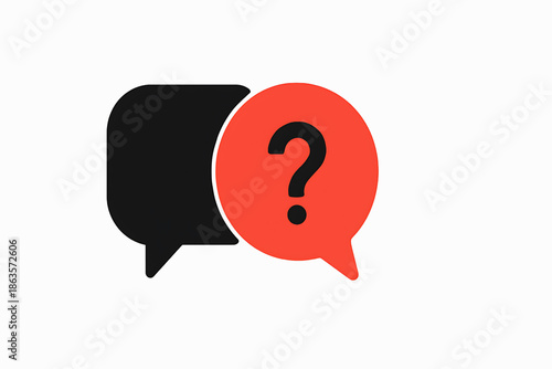 Vector  of speech bubbles and question mark. Symbol of any questions.