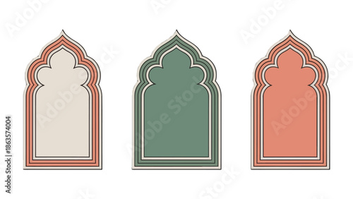 Vintage Arch Design: A symmetrical design of a classic arch, exuding timeless beauty and intricate detail. Each arch is painted in soft.