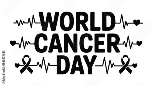 World Cancer Day: A poignant graphic for World Cancer Day, advocating awareness and support in the fight against cancer.
