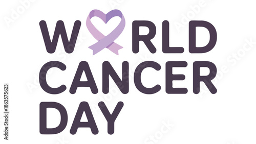 World Cancer Day: A visually striking depiction that captures the essence of solidarity and awareness for World Cancer Day, presented in a minimalist and emotionally resonant composition.