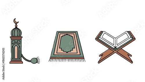 Spiritual Symbols of Faith: A collection of symbolic elements, representing faith, spirituality, and devotion. Evoking a sense of reverence and reflection.