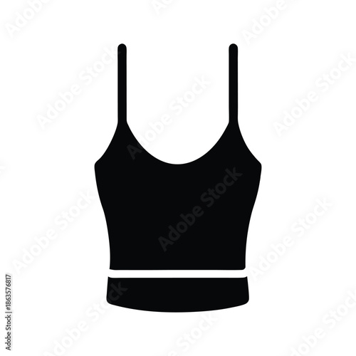 Camisole Top With Adjustable Straps Vector Illustration