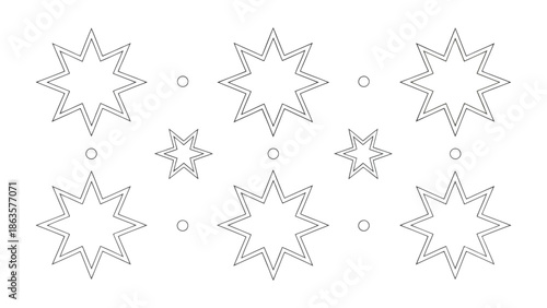 Celestial Patterns: An array of intricate star and celestial design elements. evoking a sense of wonder and cosmic elegance.