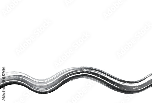 毛筆の波線の背景素材イラスト