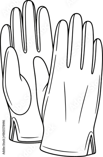 Protective gloves illustration showcasing safety and hygiene, suitable for various applications