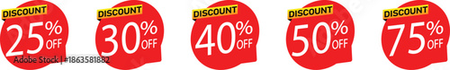 Sale Discount Banner and Sticker Set, Special Offer Promotional Labels