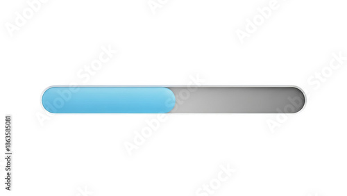Sleek Ui Element with Blue Loading Bar Indicating Progress