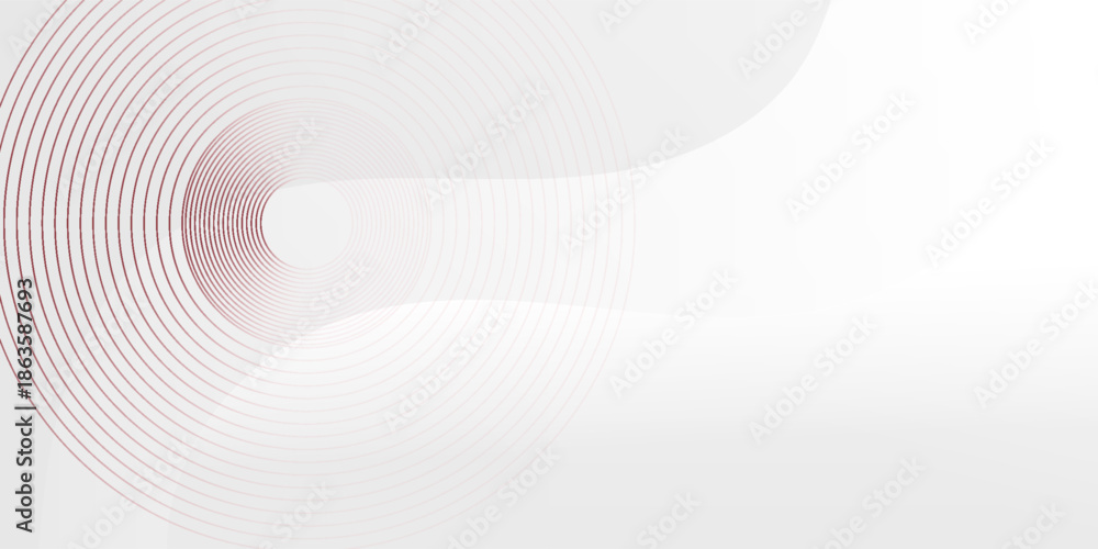 Fototapeta premium An abstract background designed to look modern and simple, with the main elements being circles and overlapping circle lines, in grey and red to emphasize the sense of movement and balance.