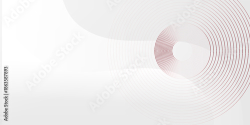 An abstract background designed to look modern and simple, with the main elements being circles and overlapping circle lines, in grey and red to emphasize the sense of movement and balance.