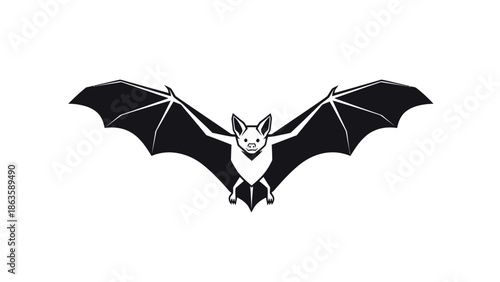 bat in vector form with white back ground