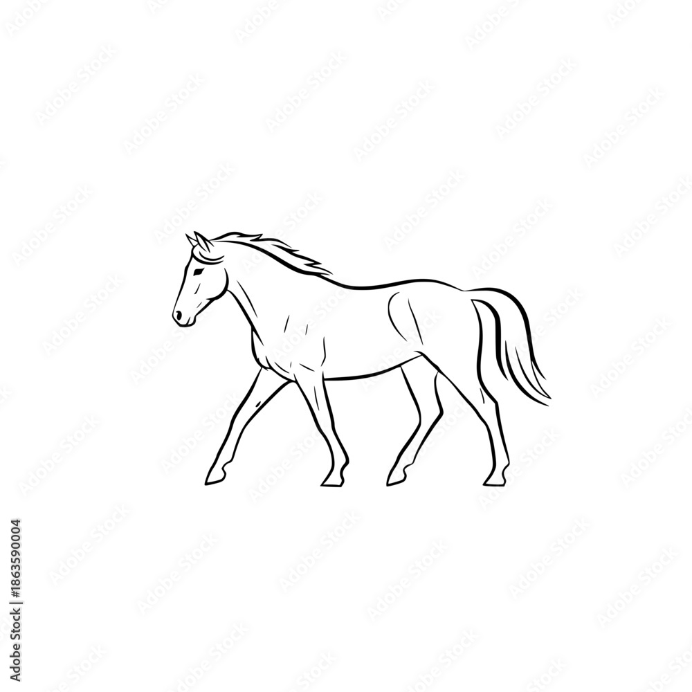 Obraz premium horse vector illustration