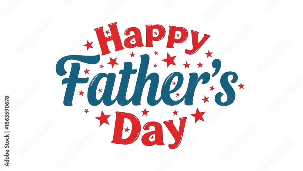 Fototapeta premium Happy father's day greeting card