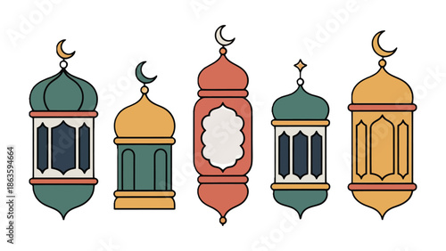 Lanterns of Cultural Beauty: A vibrant collection of ornate lanterns, each a unique masterpiece of design, glows with the warmth of tradition.