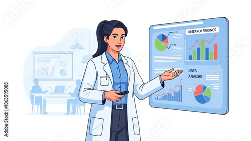 A colorful vector illustration of four people standing on stilts in a city park at sunset