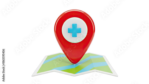 Medical Location Pin on Map