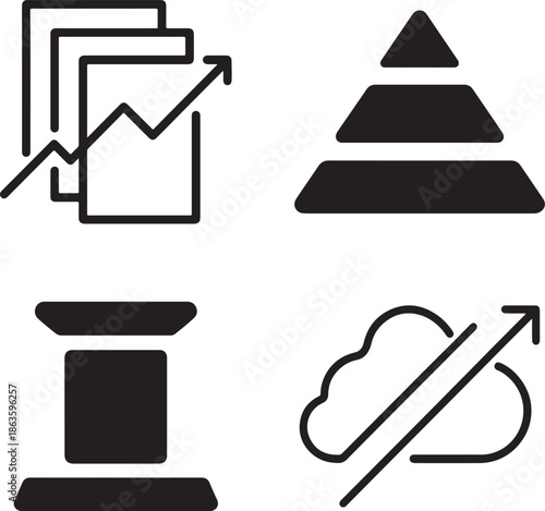 Strategic Decision Pyramid Line Icon