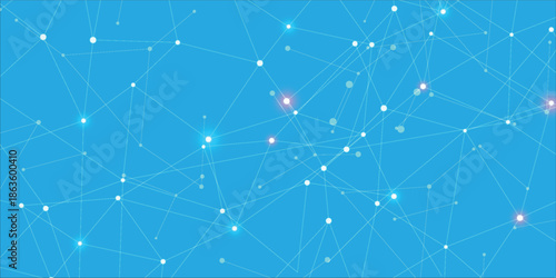 futuristic background with moving glowing particles and lines. Big data visualization. Vector illustration.futuristic