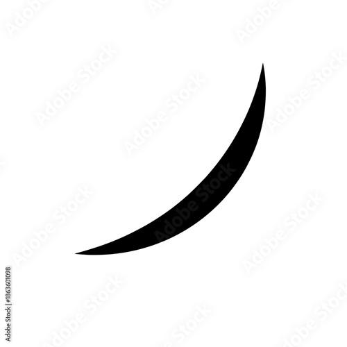 Curved Sharp Crescent Moon Icon