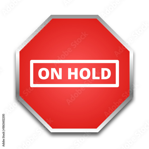 On hold sign 