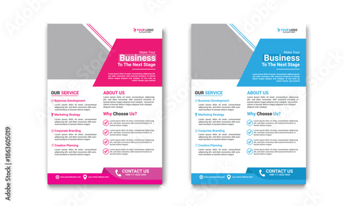 Modern corporate flyer template design
