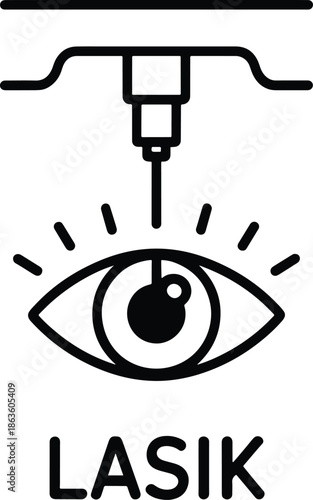 Lasik Eye Surgery Vision Correction Concept