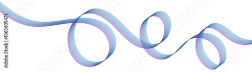 Abstract blue and purple gradient wave lines forming a smooth zig zag ribbon. Modern minimal design for technology, digital, and creative banner backgrounds.