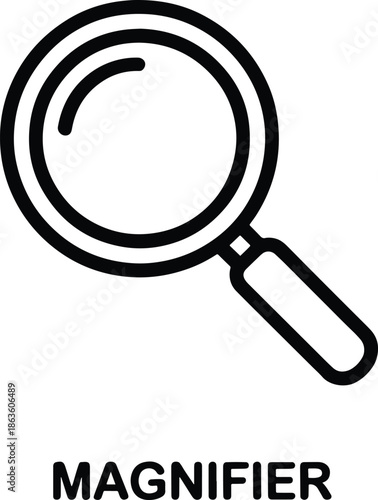 Magnifying glass icon search find zoom