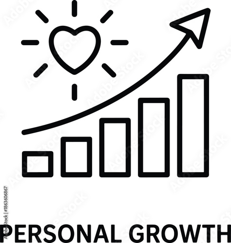 Personal Growth and Positive Chart Rising Higher