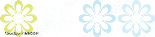 Abstract Flower Designs Set_2