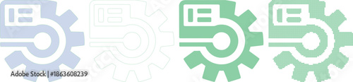 Evolution of Gear Icons Set