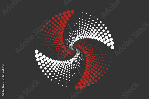 Dotted spiral vortex royalty free vector