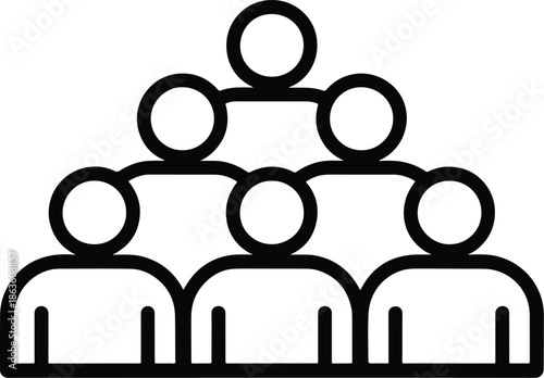 Organization chart outline with people and hierarchy