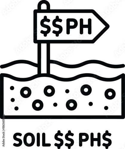 Soil pH Level Icon Illustration Simple