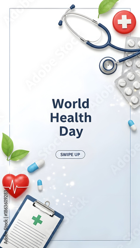 World Health Day Medical Design and Healthcare Concept