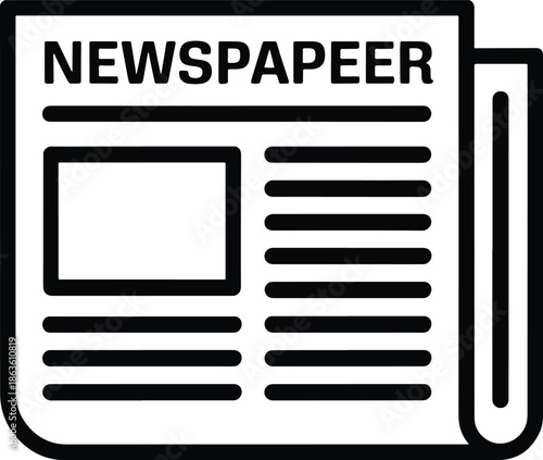 Newspaper Icon Symbol Media Communication Concept