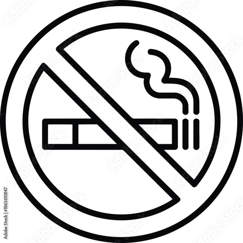 No Smoking Sign Graphic Symbol Illustration