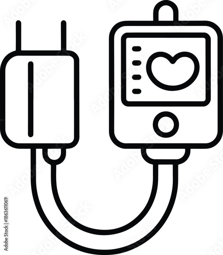 Portable Kidney Dialysis Machine Outline Icon